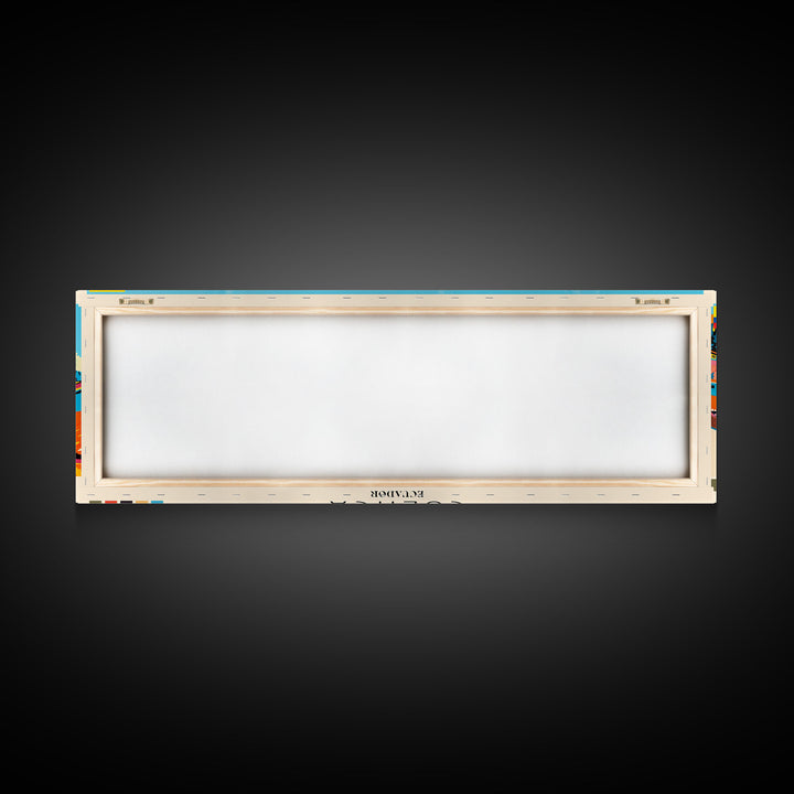 Cuenca, Ecuador Panoramic Canvas Print, Cuenca, Ecuador Painting, Ecuador Art, Cuenca Travel Poster, Travel Art, Guest Room Painting