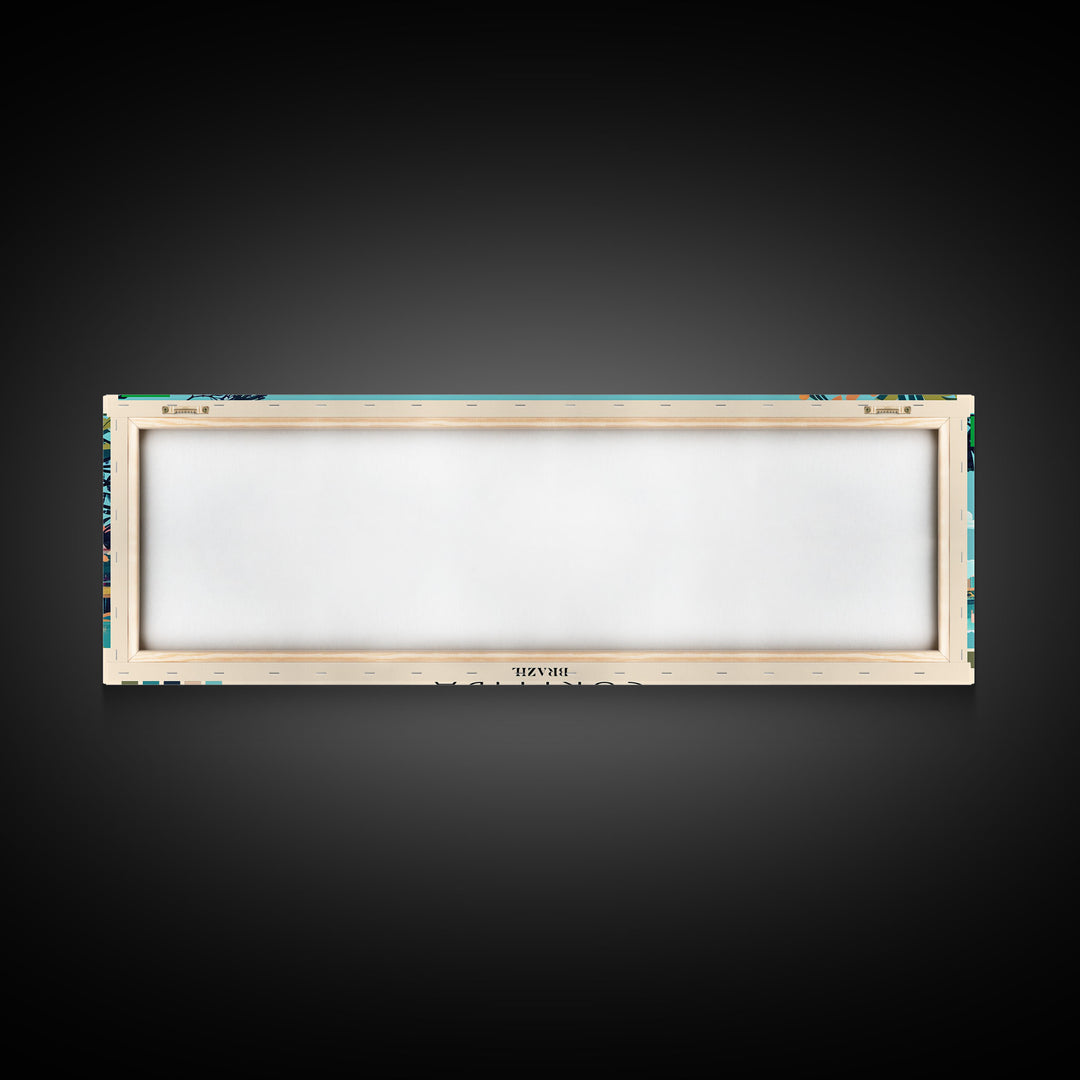 Curitiba, Brazil Panoramic Canvas Print, Curitiba, Brazil Painting, Brazil Art, Curitiba Travel Poster, Travel Art, Guest Room Painting