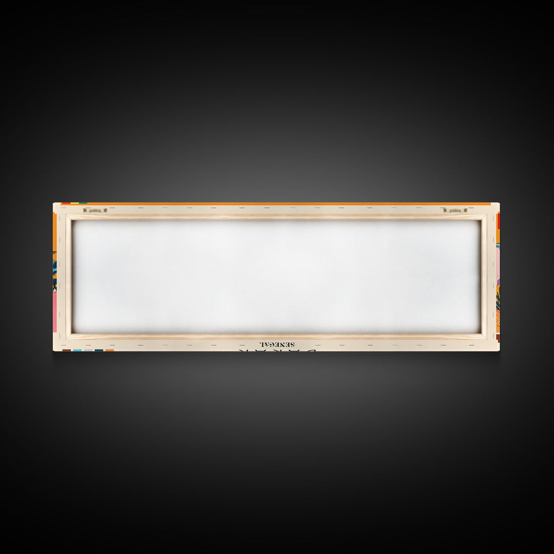 Dakar, Senegal Panoramic Canvas Print, Dakar, Senegal Painting, Senegal Art, Dakar Travel Poster, Travel Art, Vacation Gift