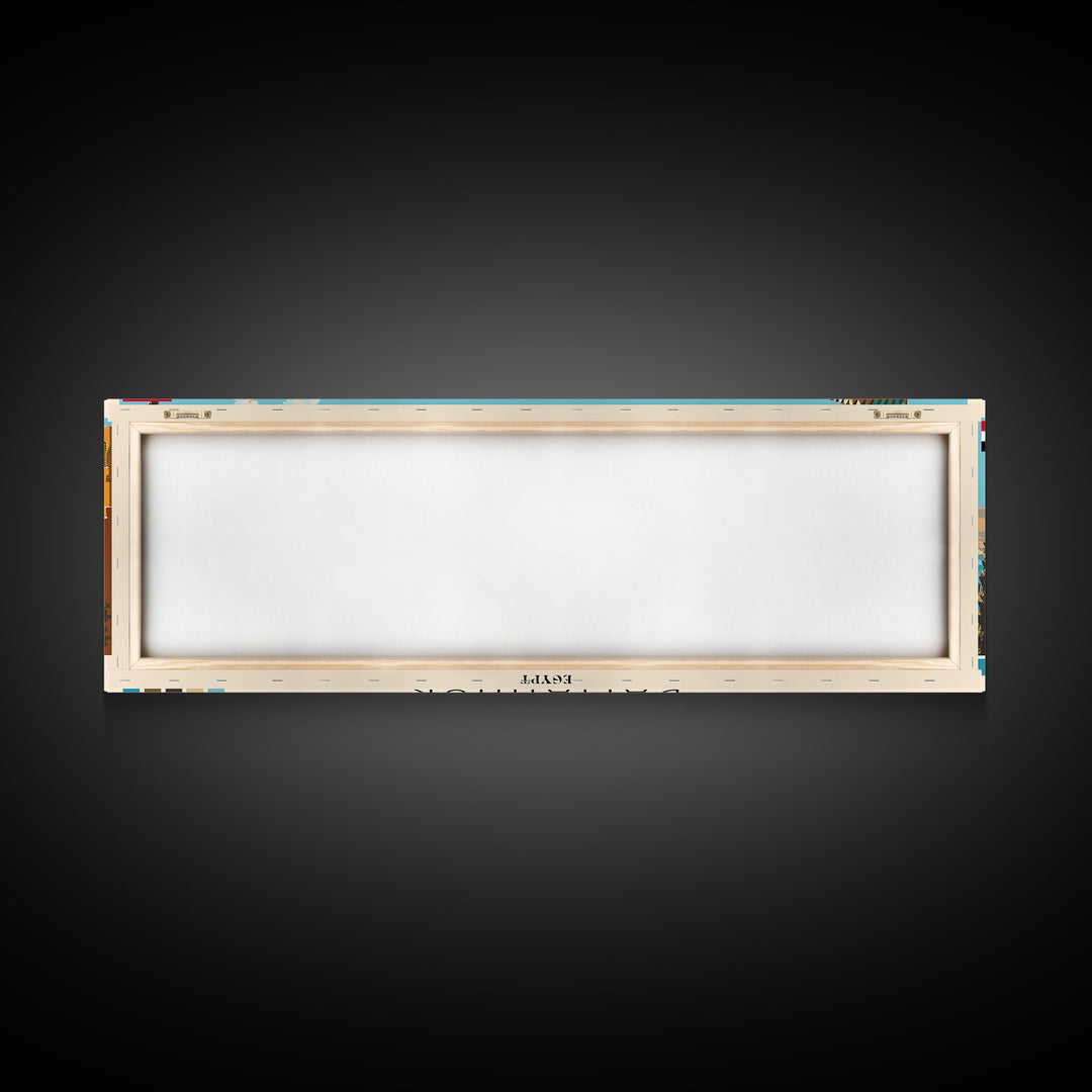 Damanhur, Egypt Panoramic Canvas Print, Damanhur, Egypt Painting, Egypt Art, Damanhur Travel Poster, Travel Art, Housewarming Gift