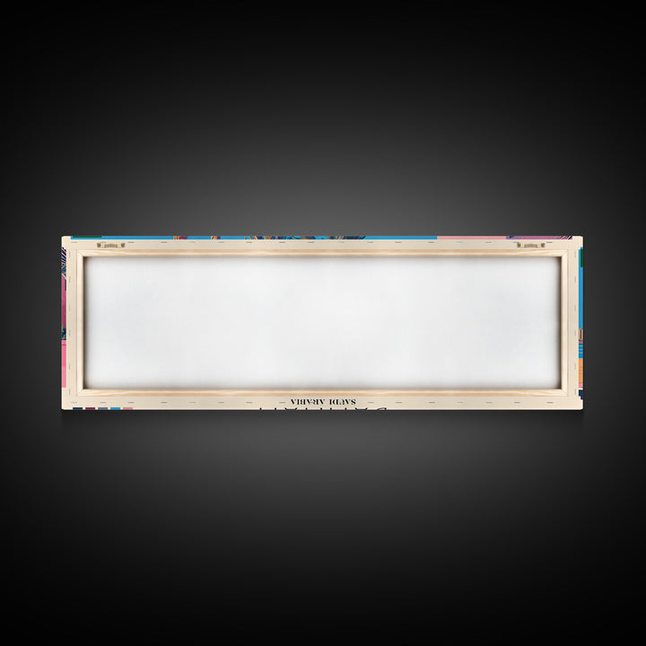 Dammam, Saudi Arabia Panoramic Canvas Print, Dammam, Saudi Arabia Painting, Saudi Arabia Art, Dammam Travel Poster, Travel Art, Vacation Gift