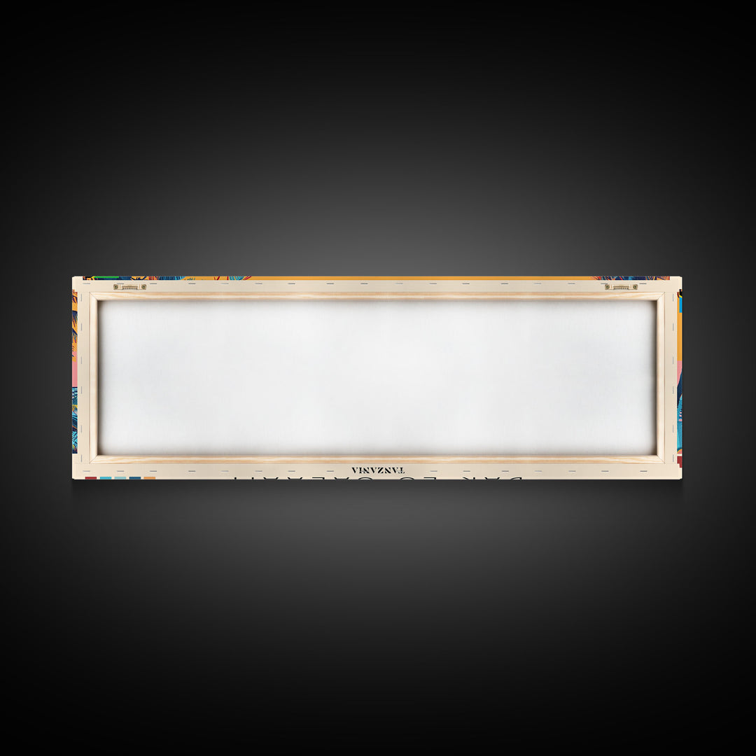 Dar es Salaam, Tanzania Panoramic Canvas Print, Dar es Salaam, Tanzania Painting, Tanzania Art, Dar es Salaam Travel Poster, Travel Art, Living Room Painting