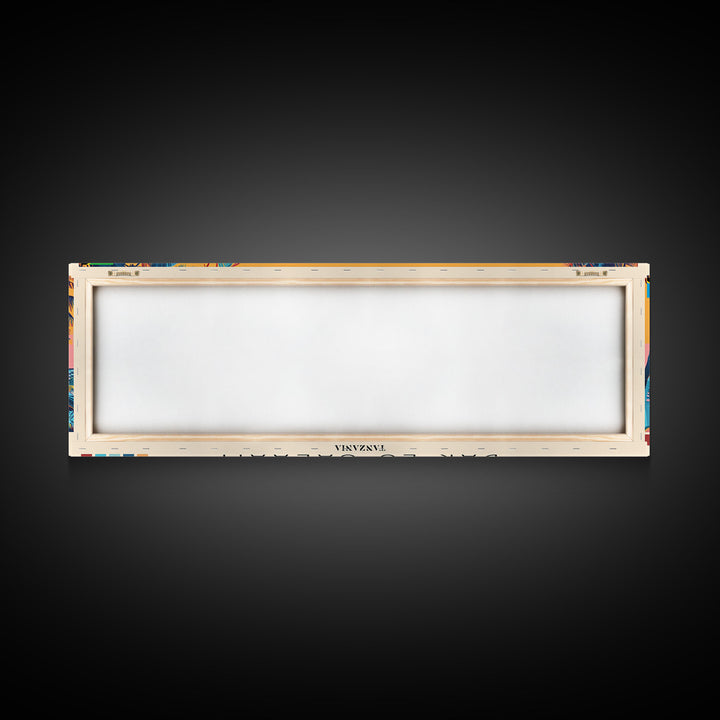 Dar es Salaam, Tanzania Panoramic Canvas Print, Dar es Salaam, Tanzania Painting, Tanzania Art, Dar es Salaam Travel Poster, Travel Art, Living Room Painting