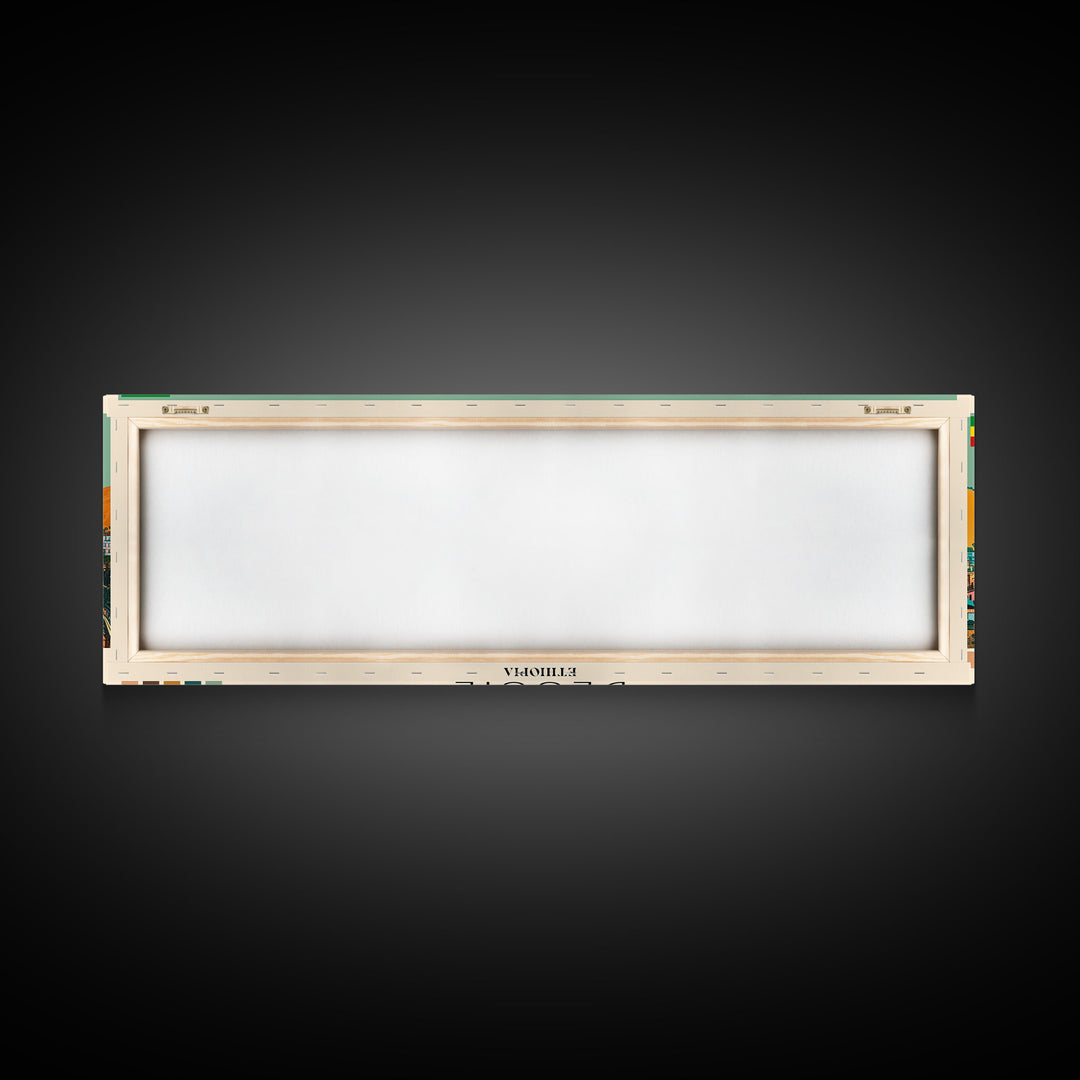 Dessie, Ethiopia Panoramic Canvas Print, Dessie, Ethiopia Painting, Ethiopia Art, Dessie Travel Poster, Travel Art, Housewarming Gift