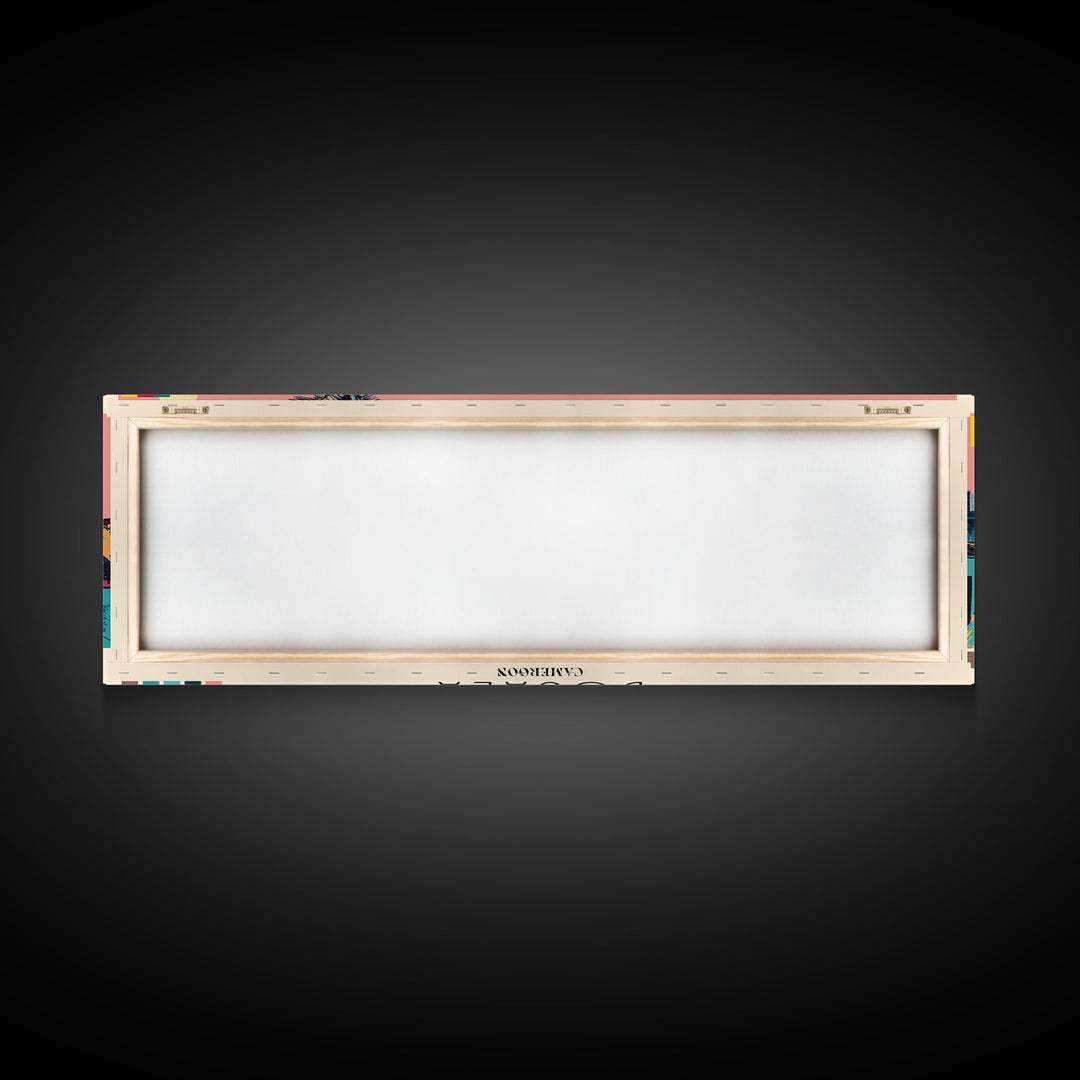 Douala, Cameroon Panoramic Canvas Print, Douala, Cameroon Painting, Cameroon Art, Douala Travel Poster, Travel Art, Vacation Gift