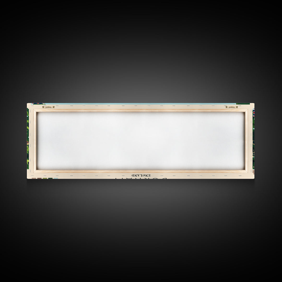 Durham, England Panoramic Canvas Print, Durham, England Painting, England Art, Durham Travel Poster, Travel Art, Vacation Gift