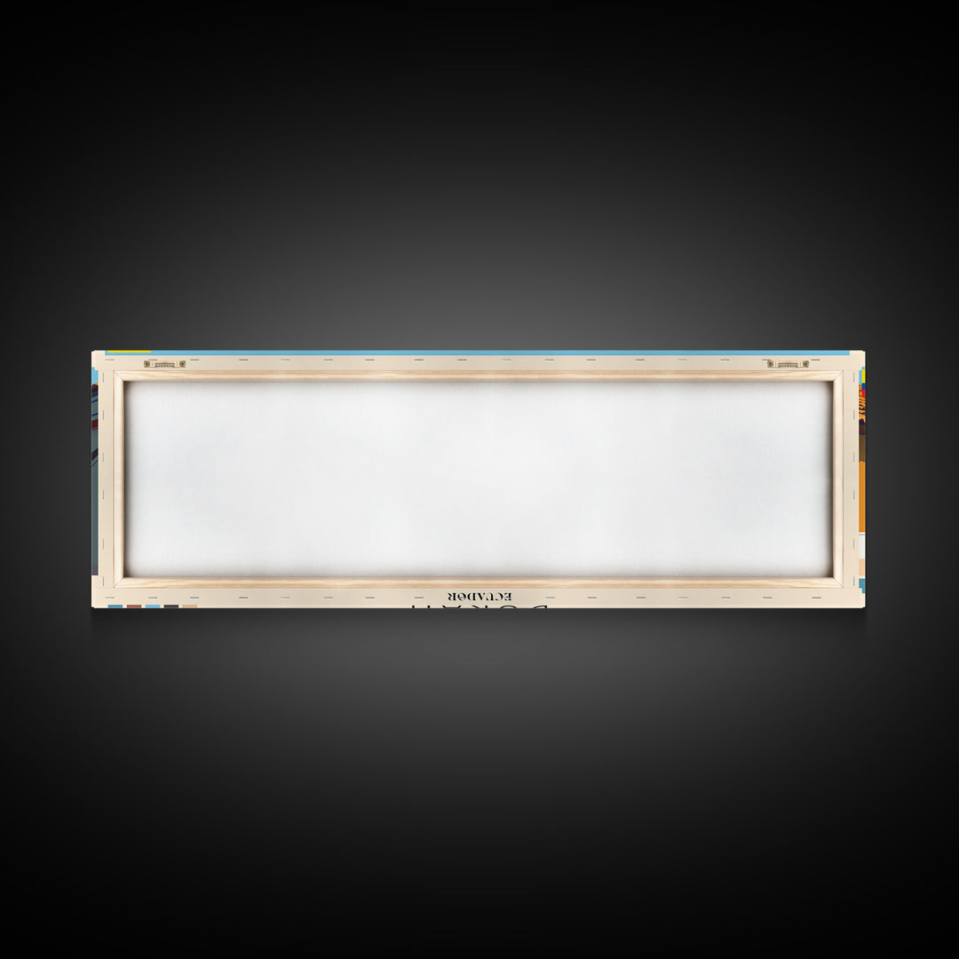 Duran, Ecuador Panoramic Canvas Print, Duran, Ecuador Painting, Ecuador Art, Duran Travel Poster, Travel Art, Living Room Painting