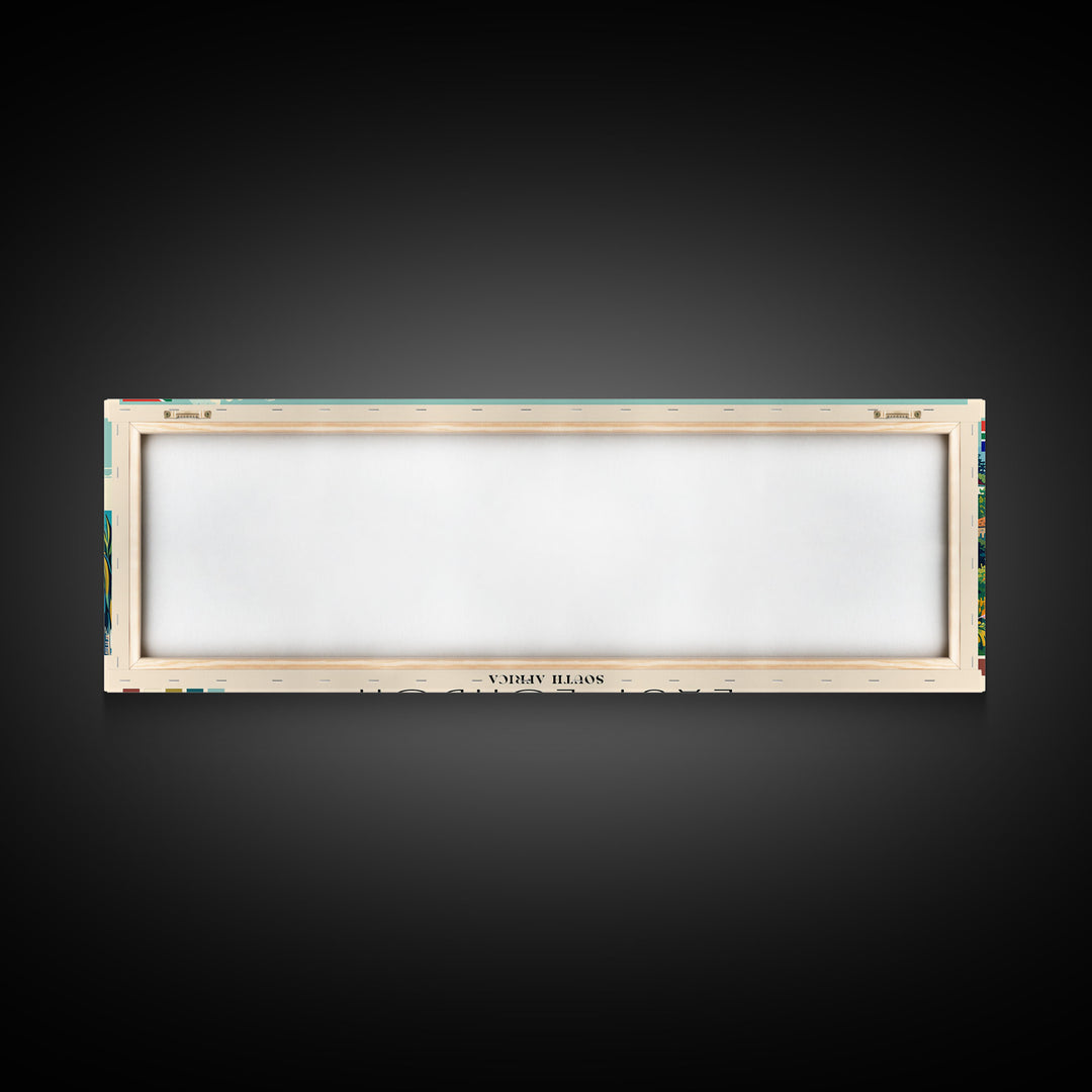 East London, South Africa Panoramic Canvas Print, East London, South Africa Painting, South Africa Art, East London Travel Poster, Travel Art, Guest Room Painting