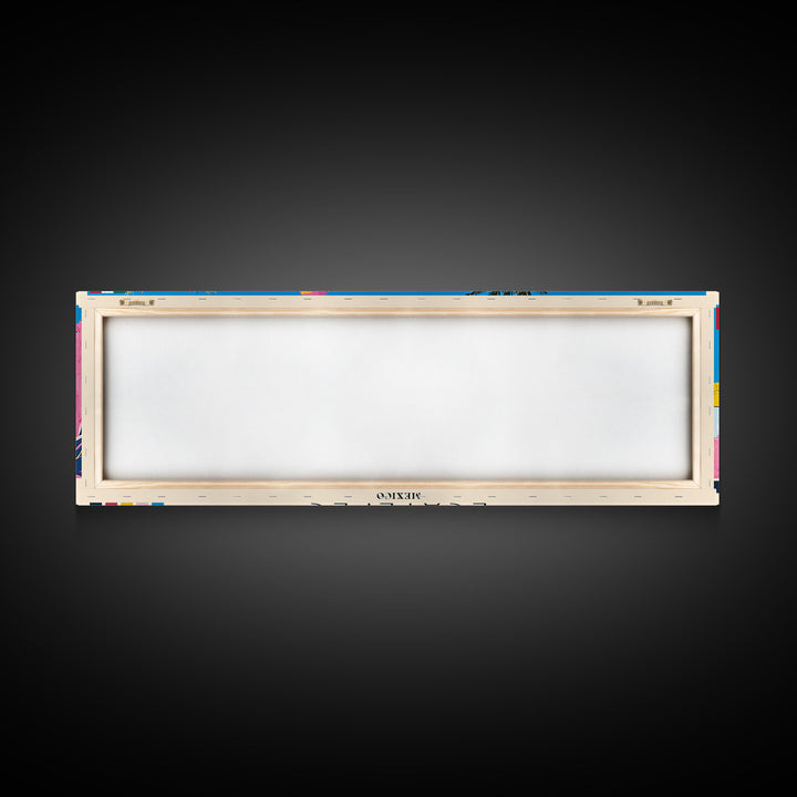 Ecatepec, Mexico Panoramic Canvas Print, Ecatepec, Mexico Painting, Mexico Art, Ecatepec Travel Poster, Travel Art, Guest Room Painting