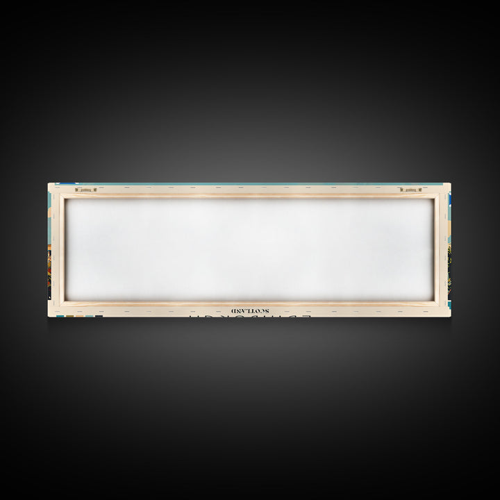 Edinburgh, Scotland Panoramic Canvas Print, Edinburgh, Scotland Painting, Scotland Art, Edinburgh Travel Poster, Travel Art, Vacation Gift