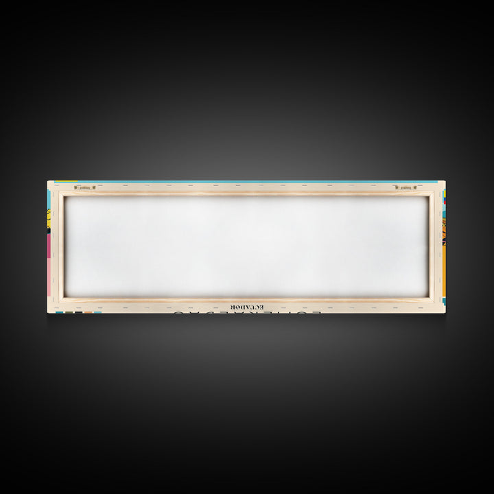 Esmeraldas, Ecuador Panoramic Canvas Print, Esmeraldas, Ecuador Painting, Ecuador Art, Esmeraldas Travel Poster, Travel Art, Guest Room Painting