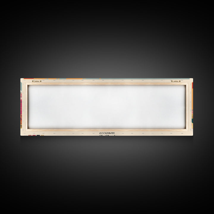 Fez, Morocco Panoramic Canvas Print, Fez, Morocco Painting, Morocco Art, Fez Travel Poster, Travel Art, Vacation Gift