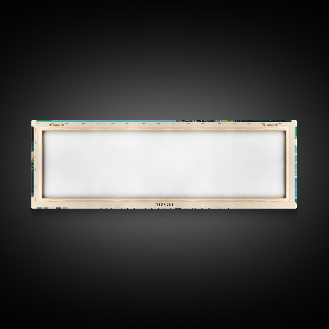 Florianopolis, Brazil Panoramic Canvas Print, Florianopolis, Brazil Painting, Brazil Art, Florianopolis Travel Poster, Travel Art, Living Room Painting