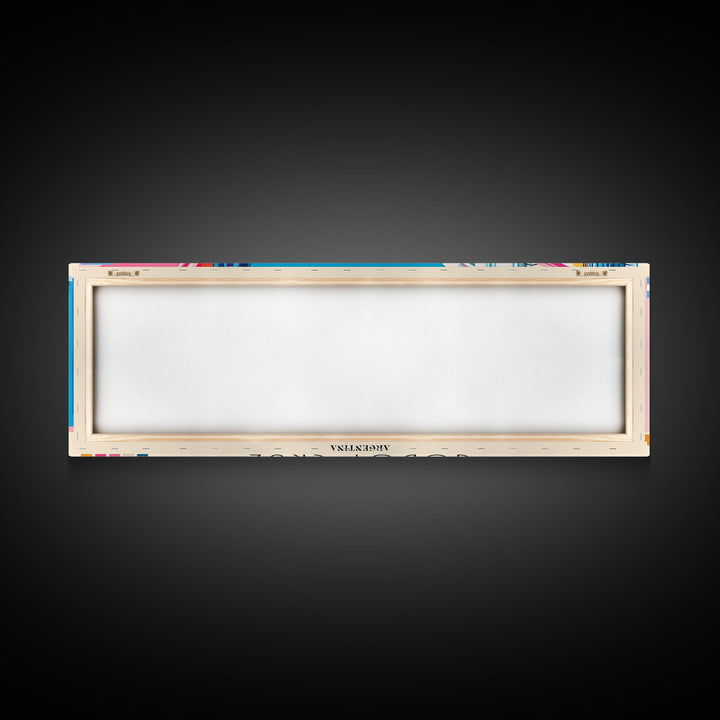 Godoy Cruz, Argentina Panoramic Canvas Print, Godoy Cruz, Argentina Painting, Argentina Art, Godoy Cruz Travel Poster, Travel Art, Guest Room Painting