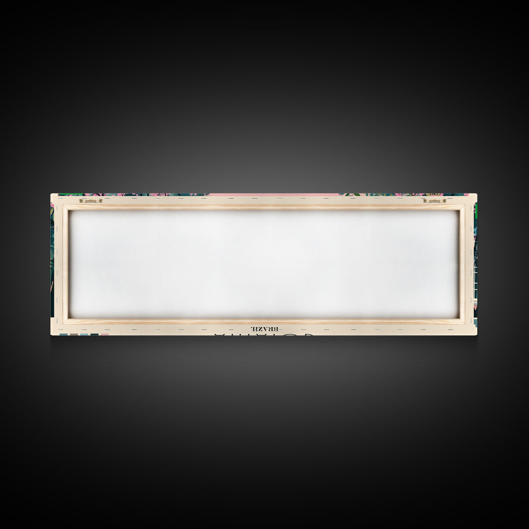 Goiania, Brazil Panoramic Canvas Print, Goiania, Brazil Painting, Brazil Art, Goiania Travel Poster, Travel Art, Vacation Gift