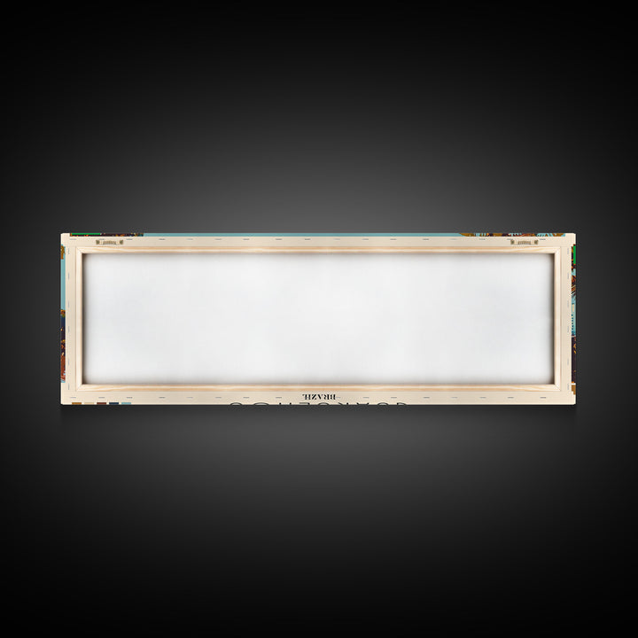 Guarulhos, Brazil Panoramic Canvas Print, Guarulhos, Brazil Painting, Brazil Art, Guarulhos Travel Poster, Travel Art, Guest Room Painting