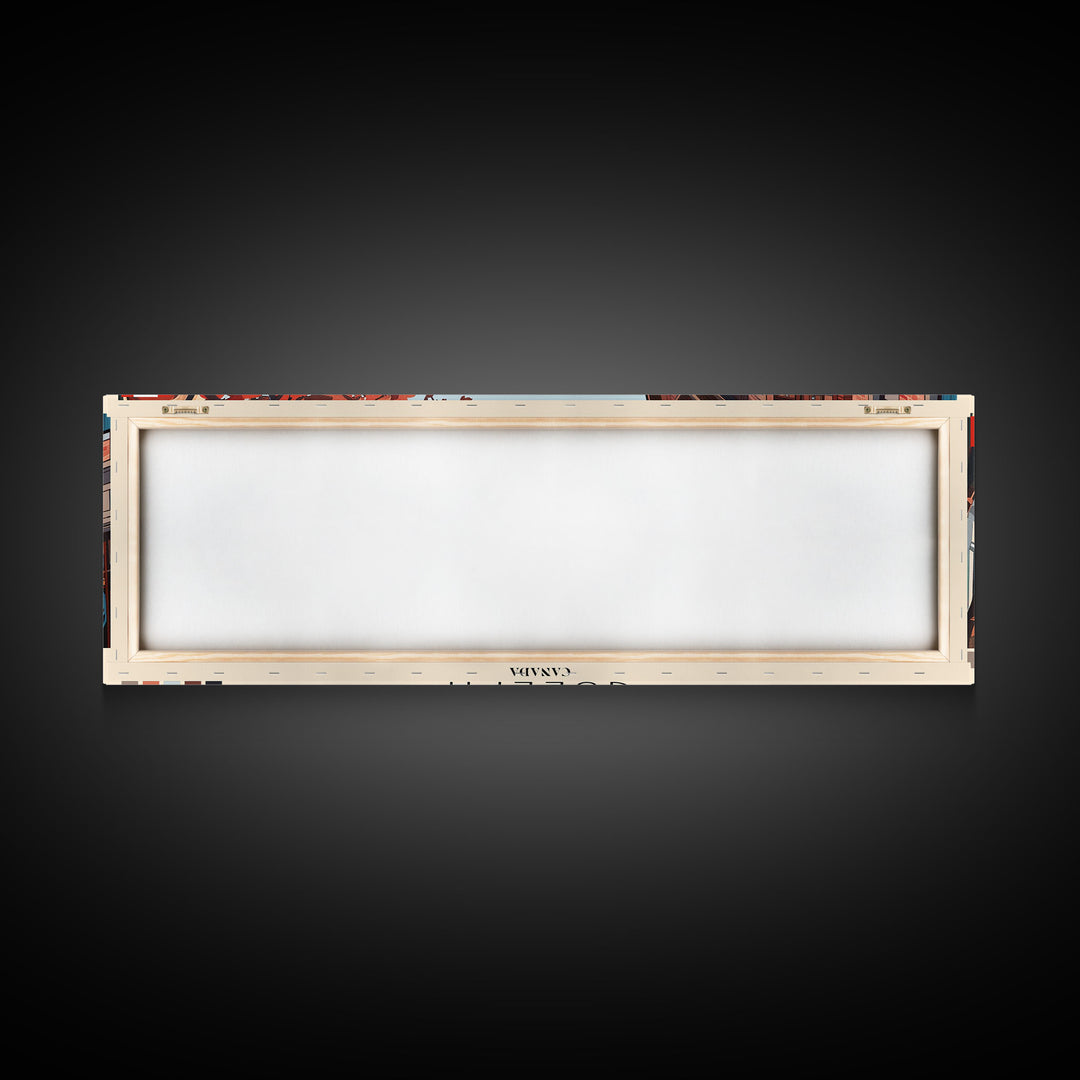 Guelph, Canada Panoramic Canvas Print, Guelph, Canada Painting, Canada Art, Guelph Travel Poster, Travel Art, Living Room Painting