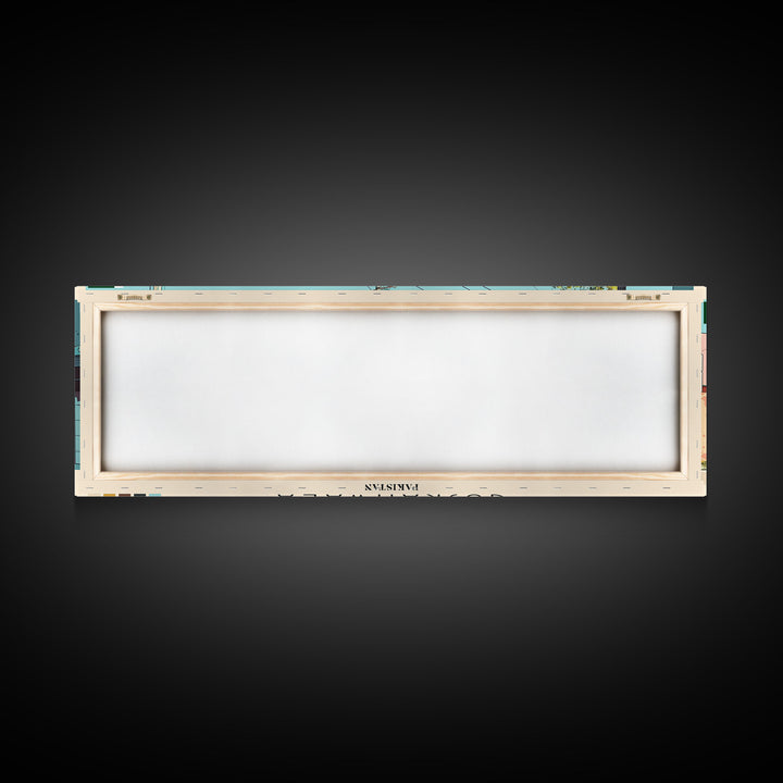 Gujranwala, Pakistan Panoramic Canvas Print, Gujranwala, Pakistan Painting, Pakistan Art, Gujranwala Travel Poster, Travel Art, Housewarming Gift