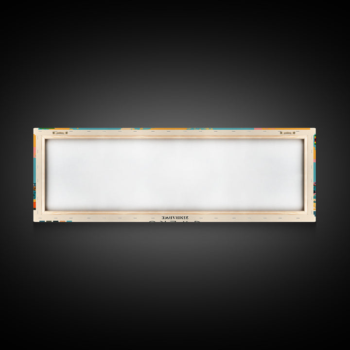 Gweru, Zimbabwe Panoramic Canvas Print, Gweru, Zimbabwe Painting, Zimbabwe Art, Gweru Travel Poster, Travel Art, Guest Room Painting