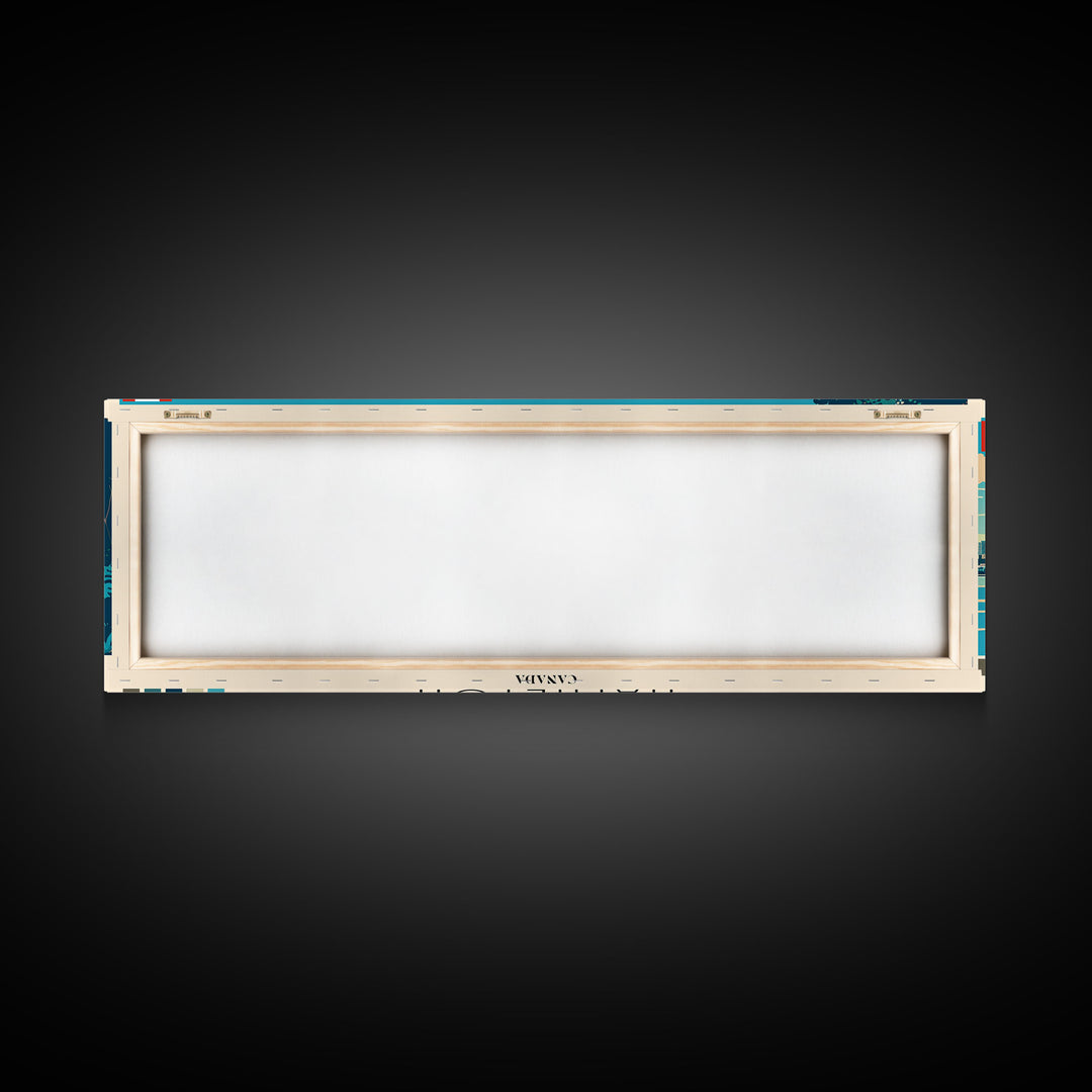 Hamilton, Canada Panoramic Canvas Print, Hamilton, Canada Painting, Canada Art, Hamilton Travel Poster, Travel Art, Living Room Painting