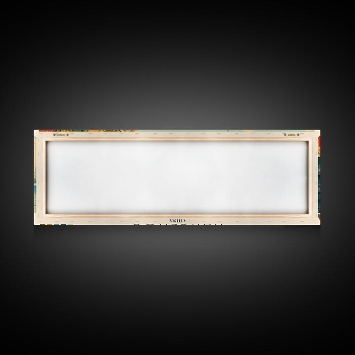 Hangzhou, China Panoramic Canvas Print, Hangzhou, China Painting, China Art, Hangzhou Travel Poster, Travel Art, Housewarming Gift