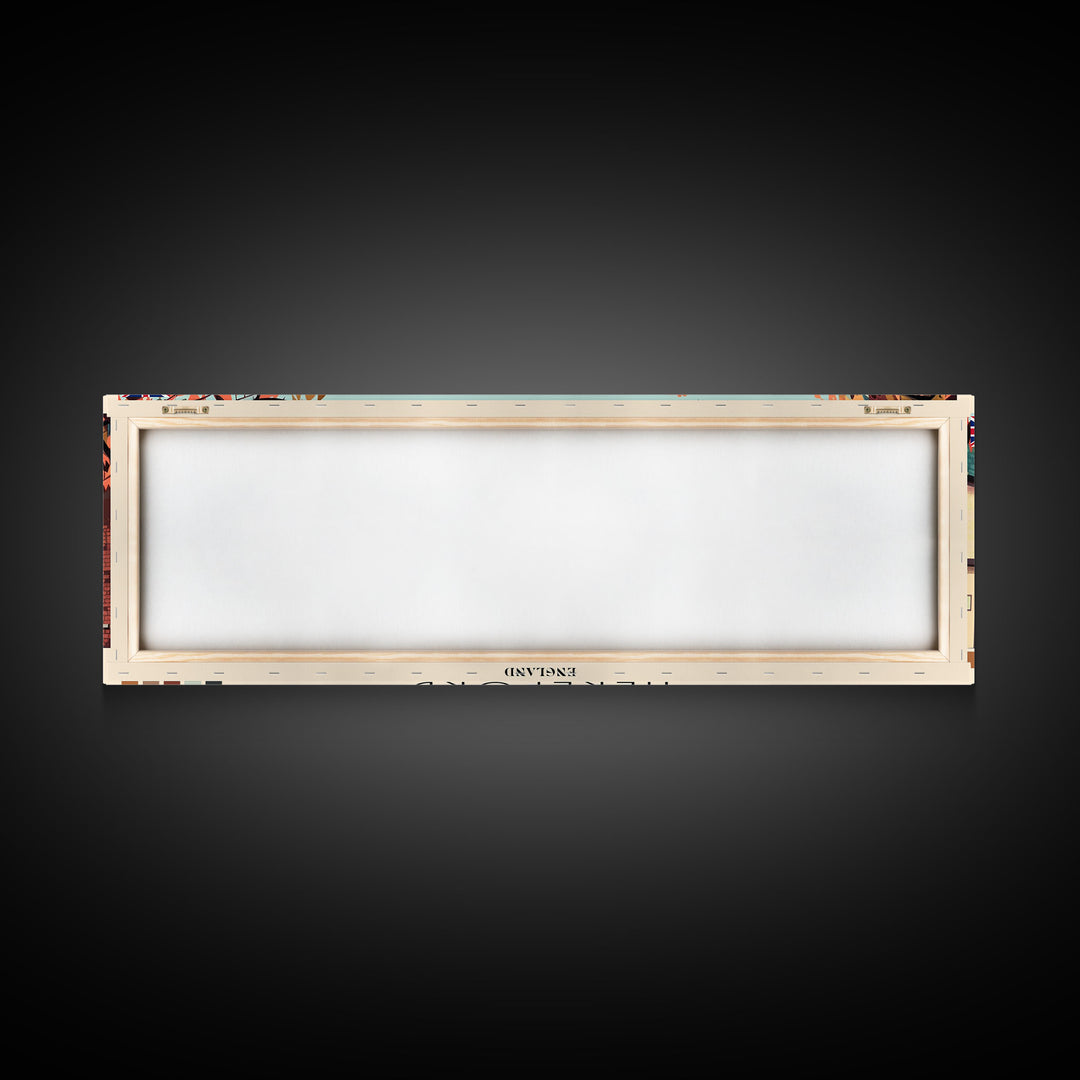 Hereford, England Panoramic Canvas Print, Hereford, England Painting, England Art, Hereford Travel Poster, Travel Art, Vacation Gift