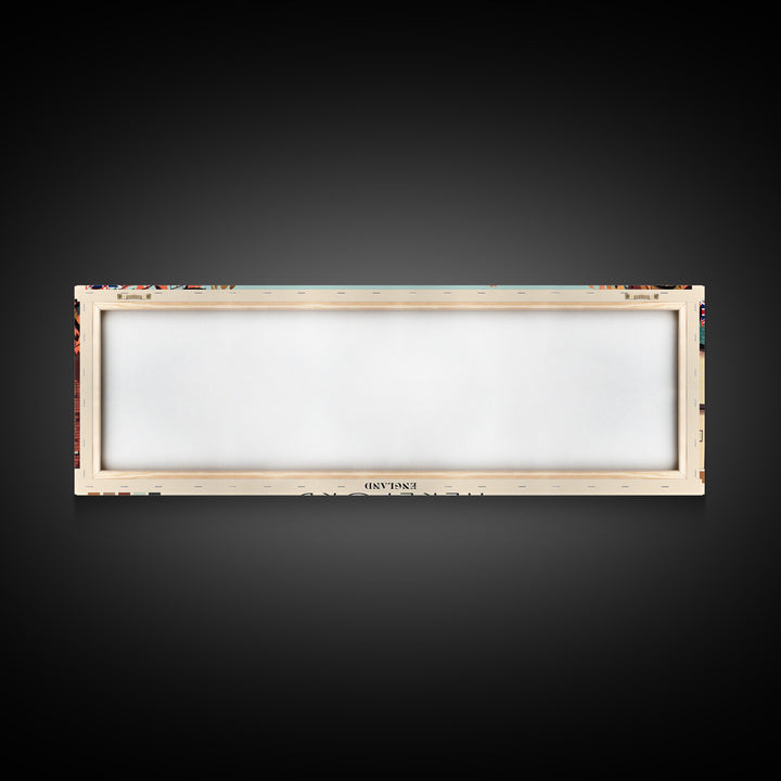 Hereford, England Panoramic Canvas Print, Hereford, England Painting, England Art, Hereford Travel Poster, Travel Art, Vacation Gift