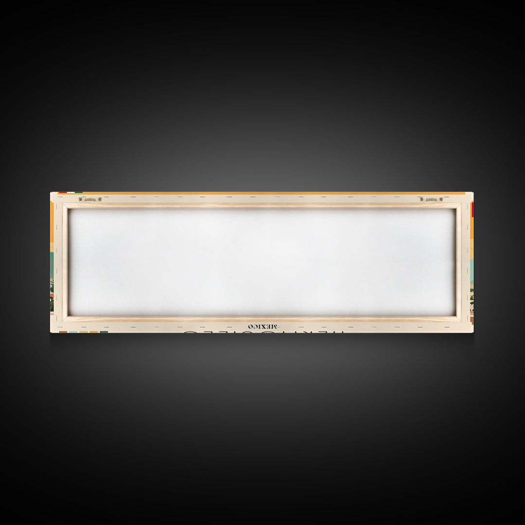 Hermosillo, Mexico Panoramic Canvas Print, Hermosillo, Mexico Painting, Mexico Art, Hermosillo Travel Poster, Travel Art, Living Room Painting