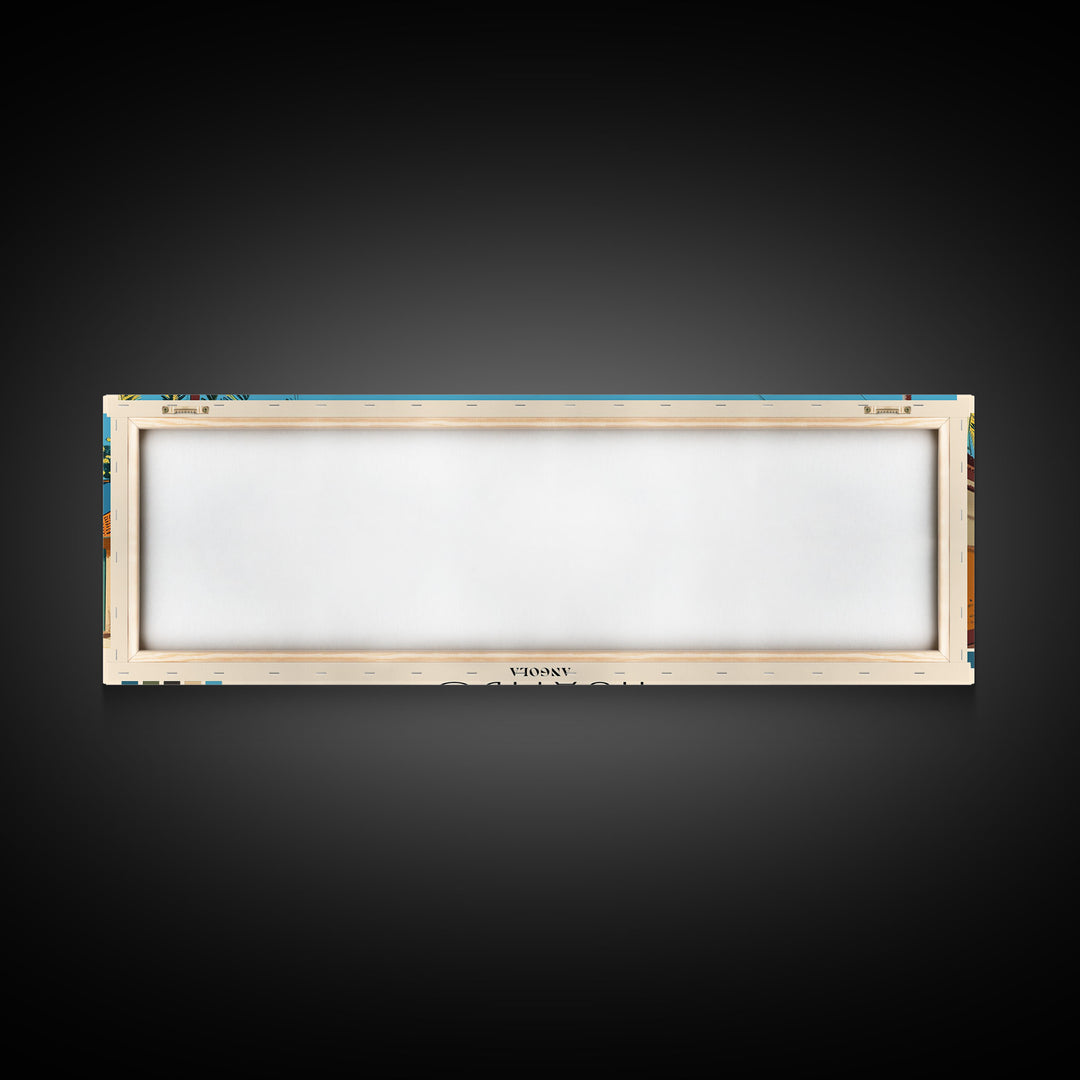 Huambo, Angola Panoramic Canvas Print, Huambo, Angola Painting, Angola Art, Huambo Travel Poster, Travel Art, Vacation Gift