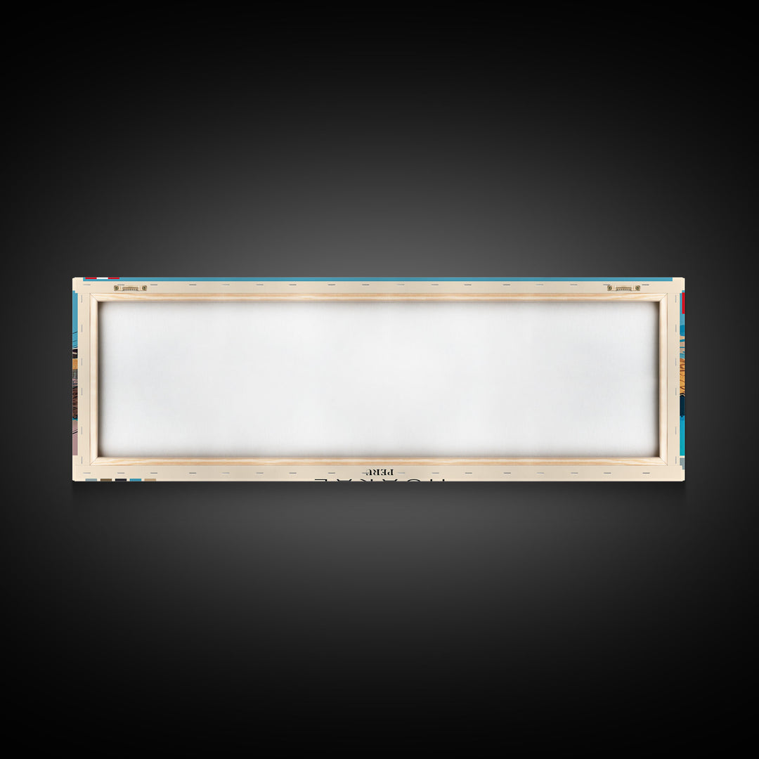 Huaral, Peru Panoramic Canvas Print, Huaral, Peru Painting, Peru Art, Huaral Travel Poster, Travel Art, Housewarming Gift