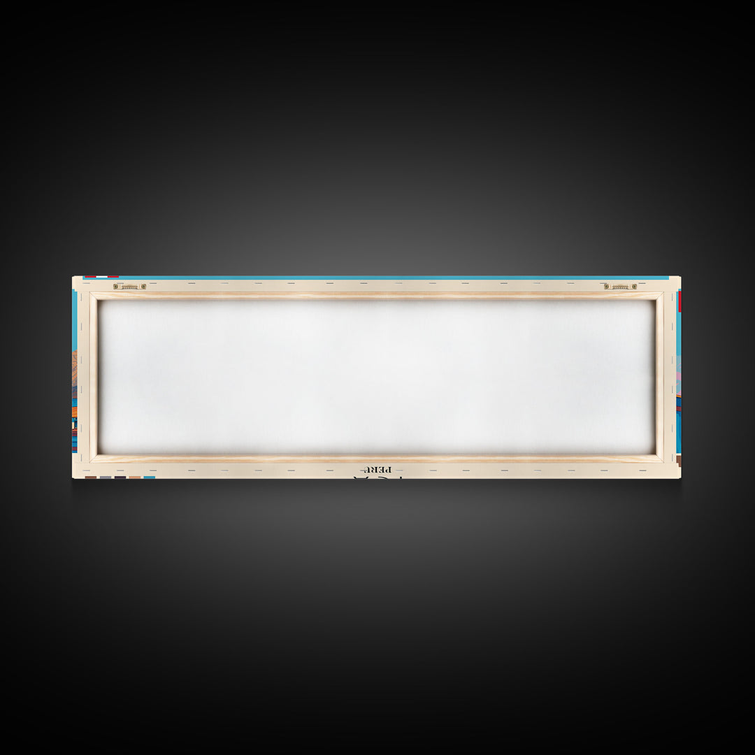 Ica, Peru Panoramic Canvas Print, Ica, Peru Painting, Peru Art, Ica Travel Poster, Travel Art, Guest Room Painting