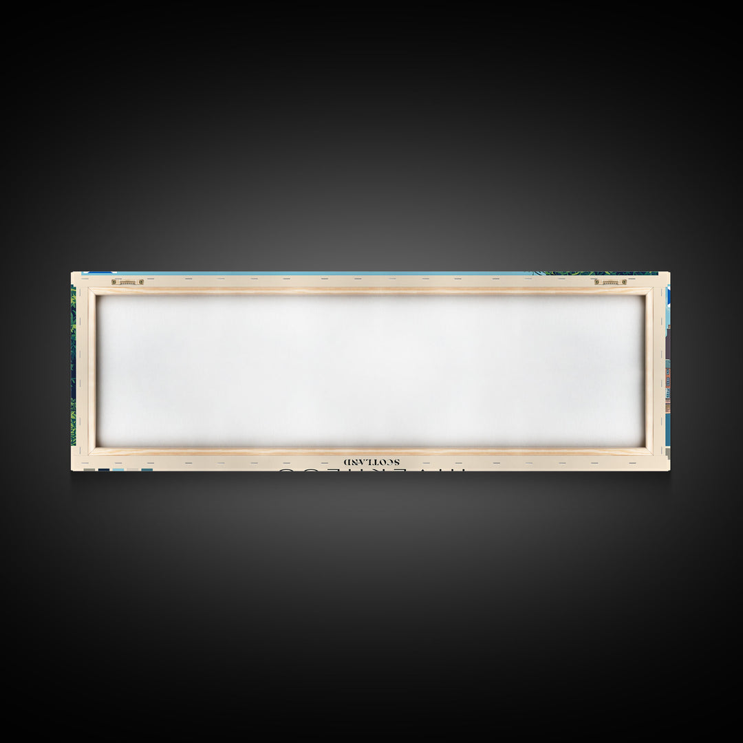 Inverness, Scotland Panoramic Canvas Print, Inverness, Scotland Painting, Scotland Art, Inverness Travel Poster, Travel Art, Guest Room Painting