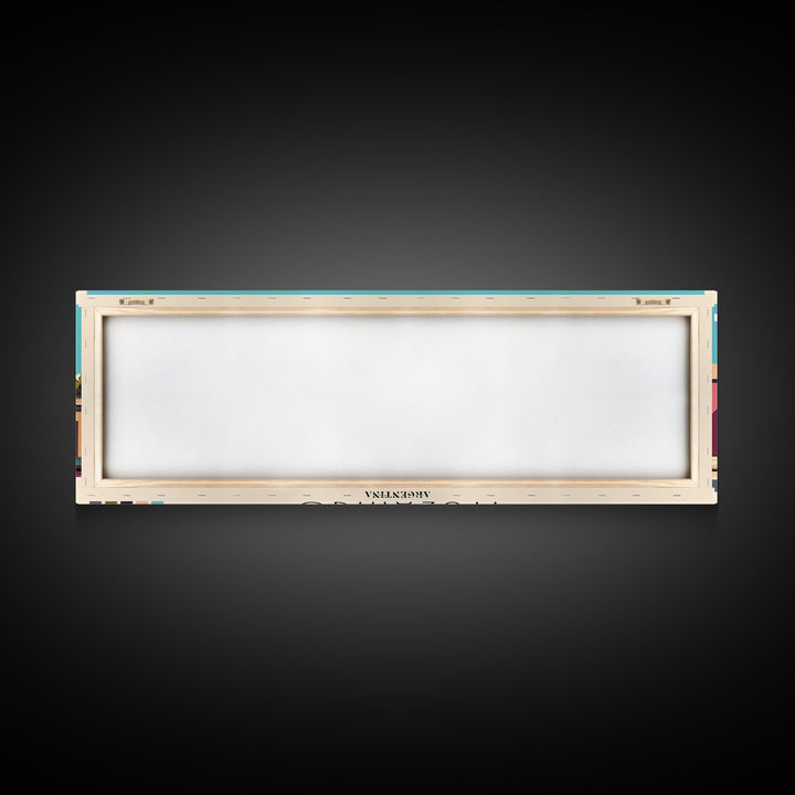 Ituzaingo, Argentina Panoramic Canvas Print, Ituzaingo, Argentina Painting, Argentina Art, Ituzaingo Travel Poster, Travel Art, Vacation Gift