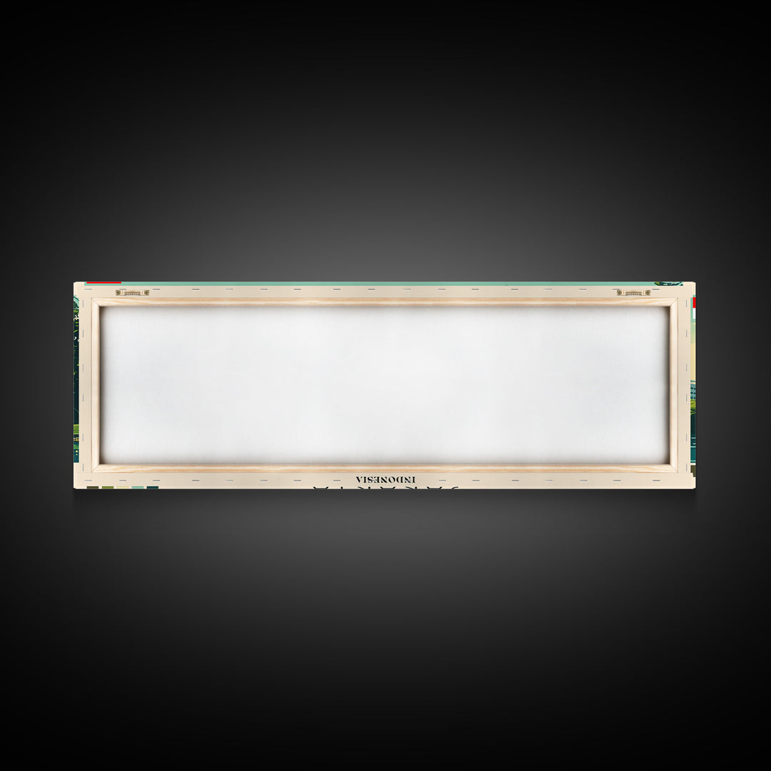 Jakarta, Indonesia Panoramic Canvas Print, Jakarta, Indonesia Painting, Indonesia Art, Jakarta Travel Poster, Travel Art, Guest Room Painting
