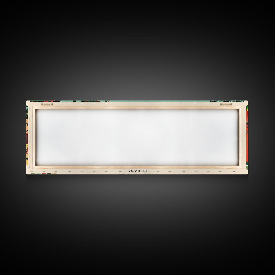 Jimma, Ethiopia Panoramic Canvas Print, Jimma, Ethiopia Painting, Ethiopia Art, Jimma Travel Poster, Travel Art, Living Room Painting