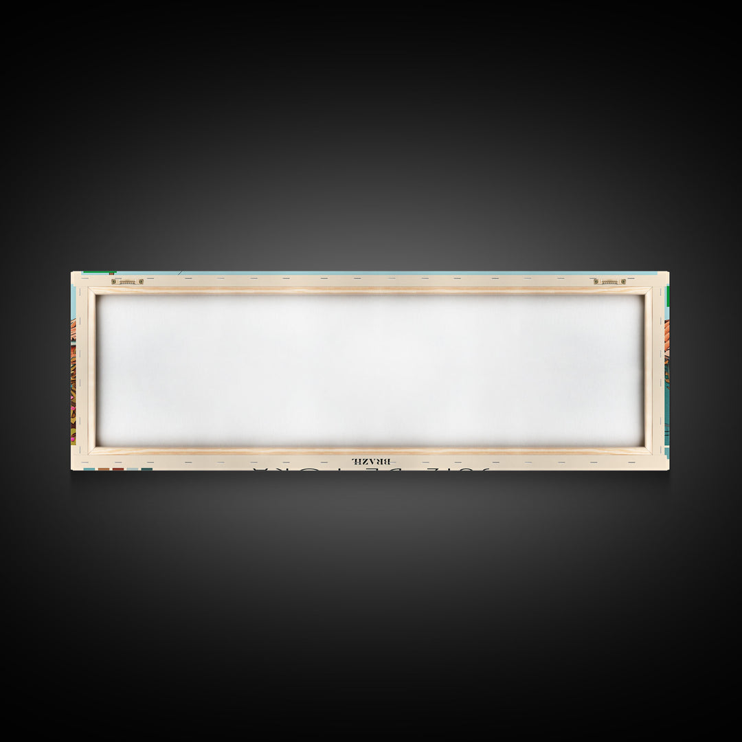 Juiz de Fora, Brazil Panoramic Canvas Print, Juiz de Fora, Brazil Painting, Brazil Art, Juiz de Fora Travel Poster, Travel Art, Housewarming Gift