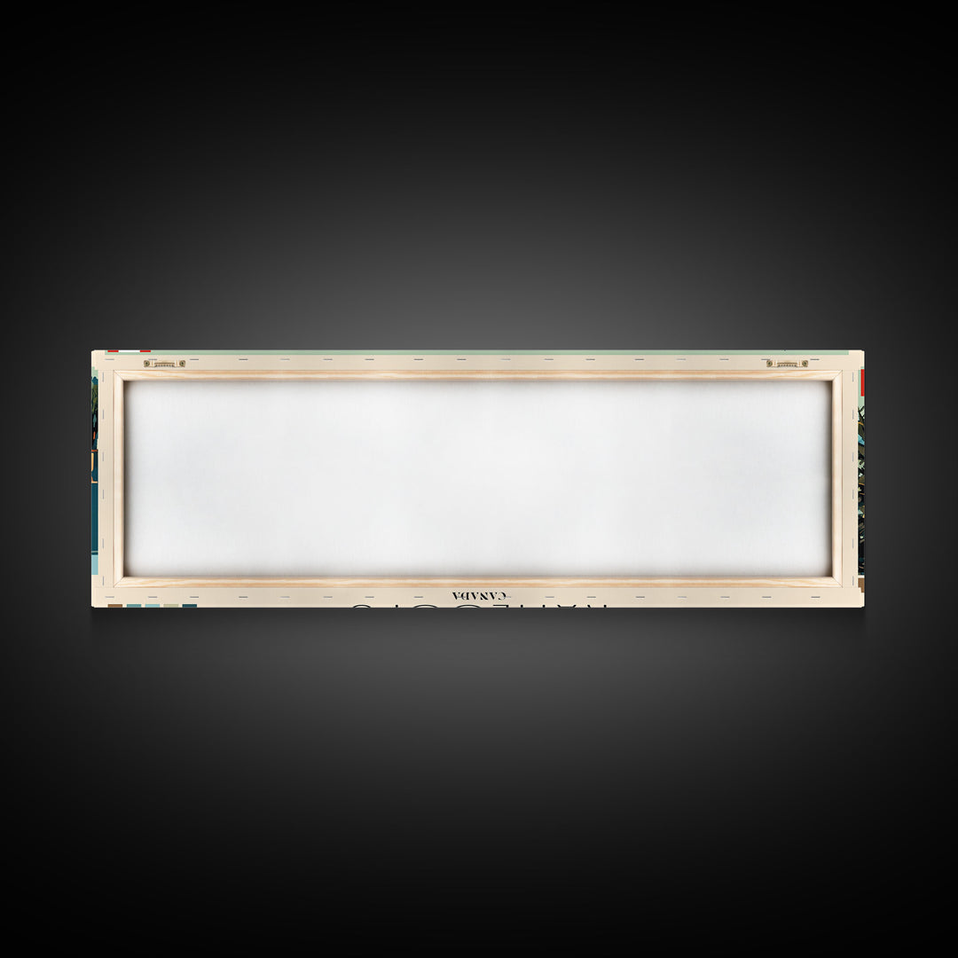 Kamloops, Canada Panoramic Canvas Print, Kamloops, Canada Painting, Canada Art, Kamloops Travel Poster, Travel Art, Vacation Gift