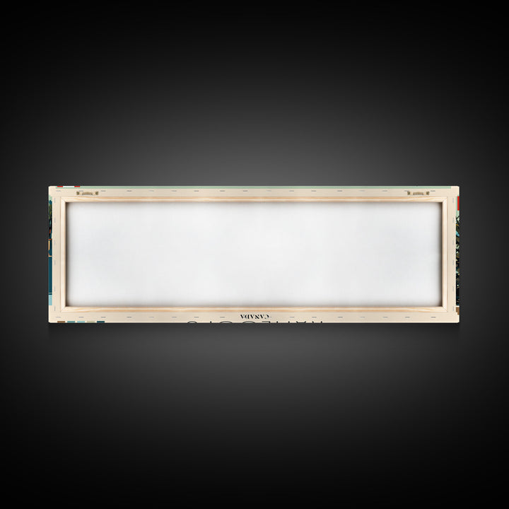 Kamloops, Canada Panoramic Canvas Print, Kamloops, Canada Painting, Canada Art, Kamloops Travel Poster, Travel Art, Vacation Gift