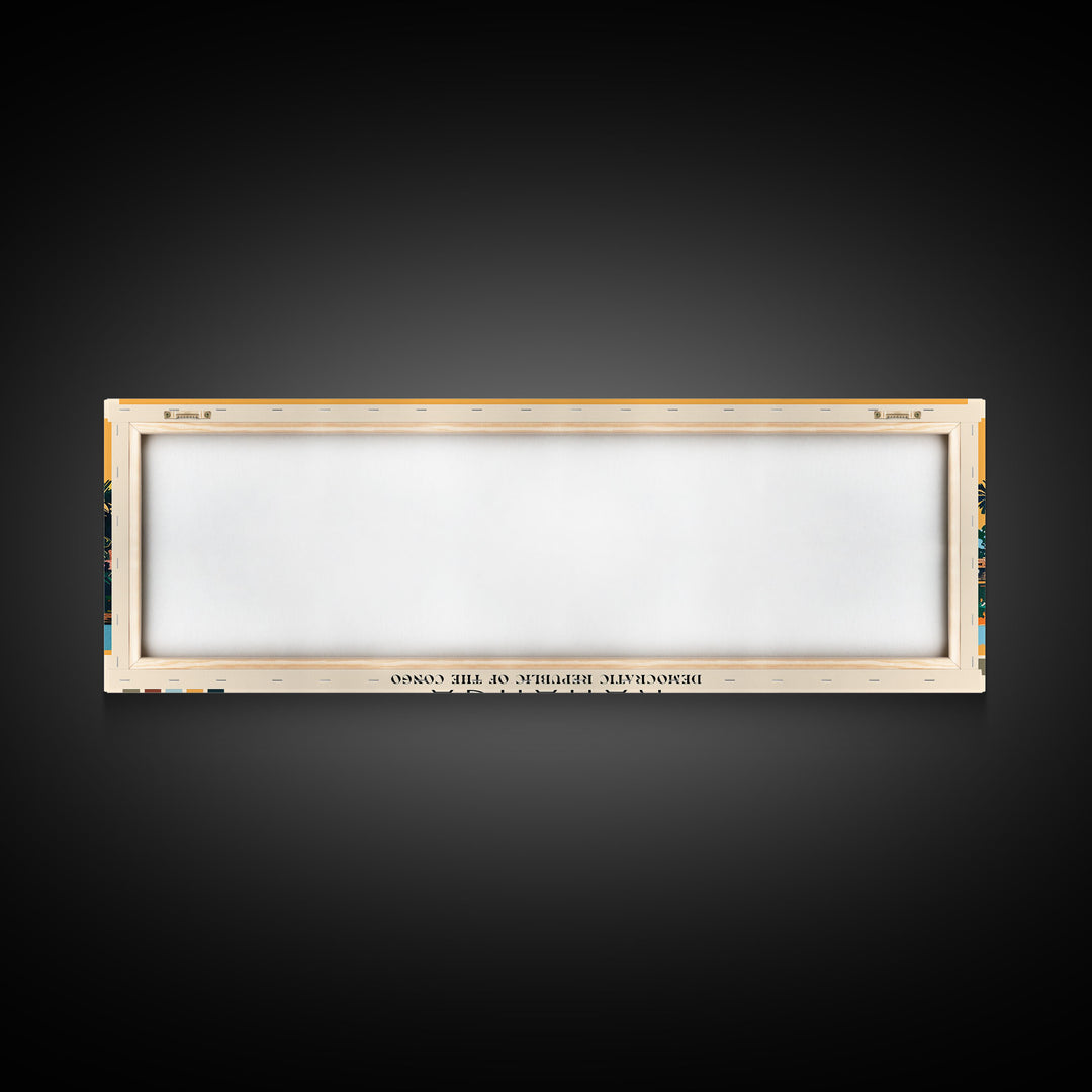 Kananga, Congo Panoramic Canvas Print, Kananga, Congo Painting, Congo Art, Kananga Travel Poster, Travel Art, Housewarming Gift