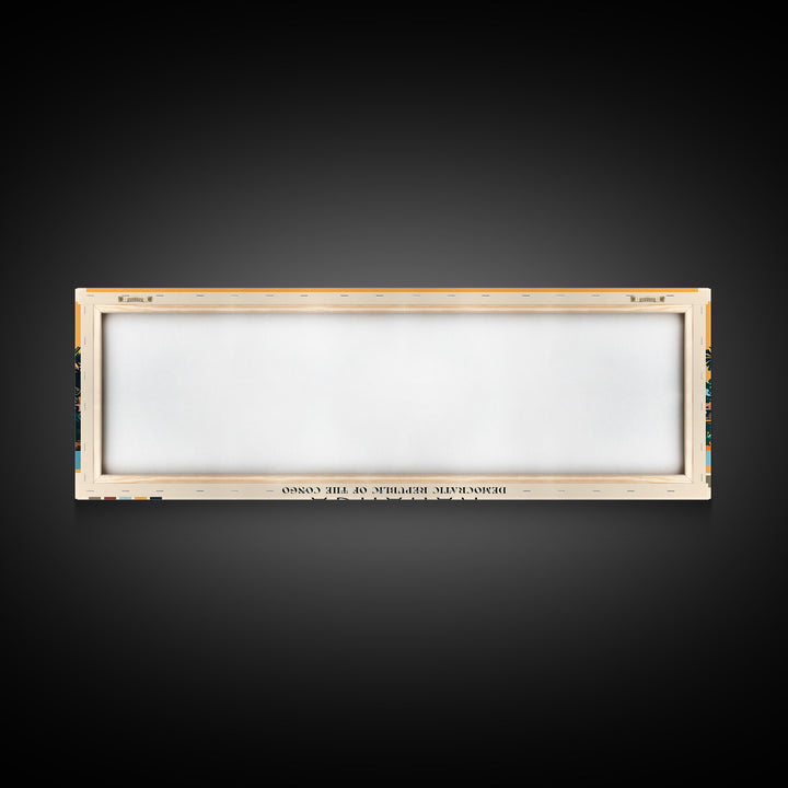 Kananga, Congo Panoramic Canvas Print, Kananga, Congo Painting, Congo Art, Kananga Travel Poster, Travel Art, Housewarming Gift