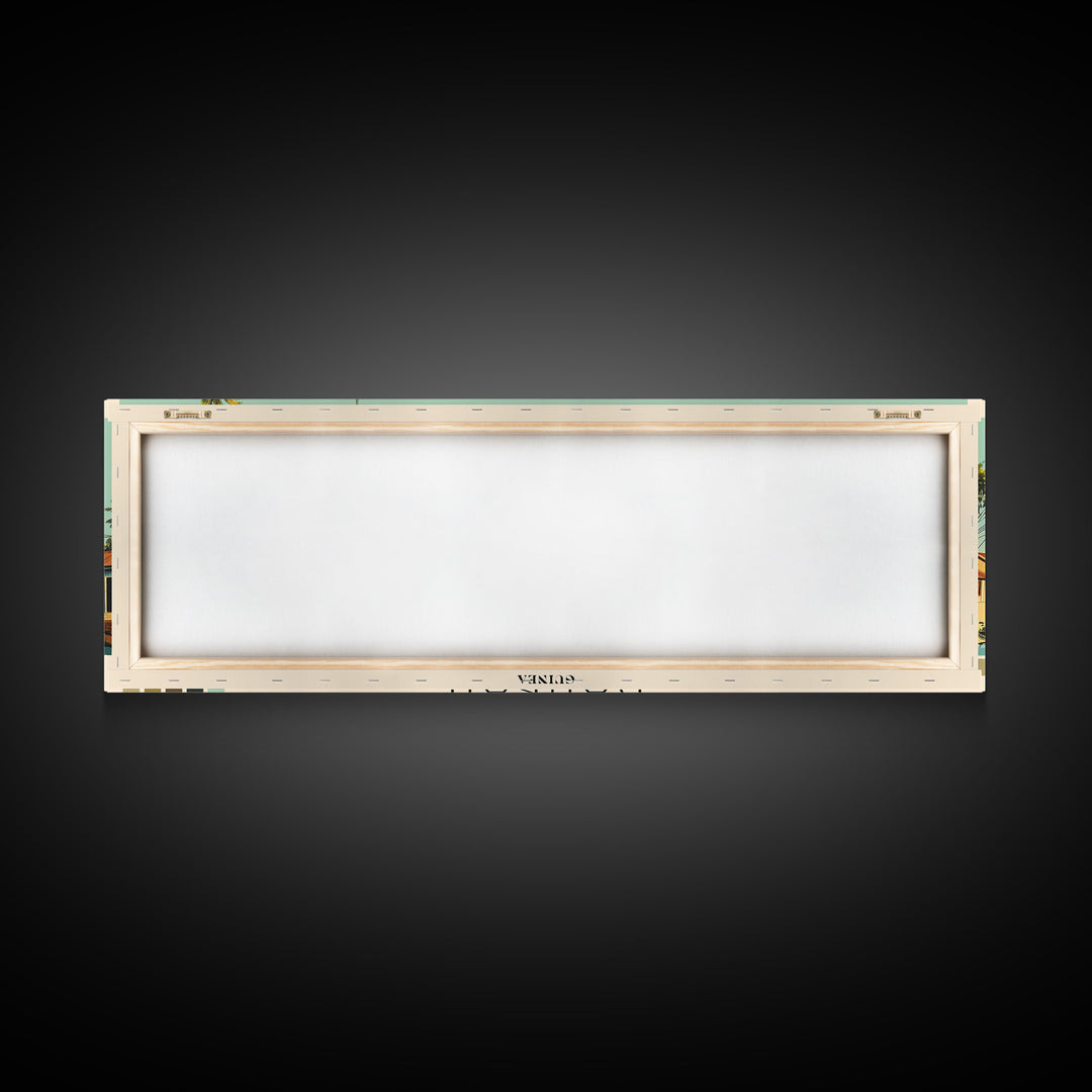 Kankan, Guinea Panoramic Canvas Print, Kankan, Guinea Painting, Guinea Art, Kankan Travel Poster, Travel Art, Guest Room Painting