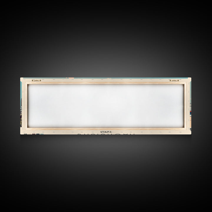 Kaohsiung, Taiwan Panoramic Canvas Print, Kaohsiung, Taiwan Painting, Taiwan Art, Kaohsiung Travel Poster, Travel Art, Vacation Gift