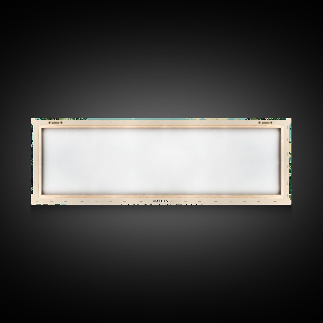 Khartoum,  Sudan Panoramic Canvas Print, Khartoum,  Sudan Painting,  Sudan Art, Khartoum Travel Poster, Travel Art, Living Room Painting