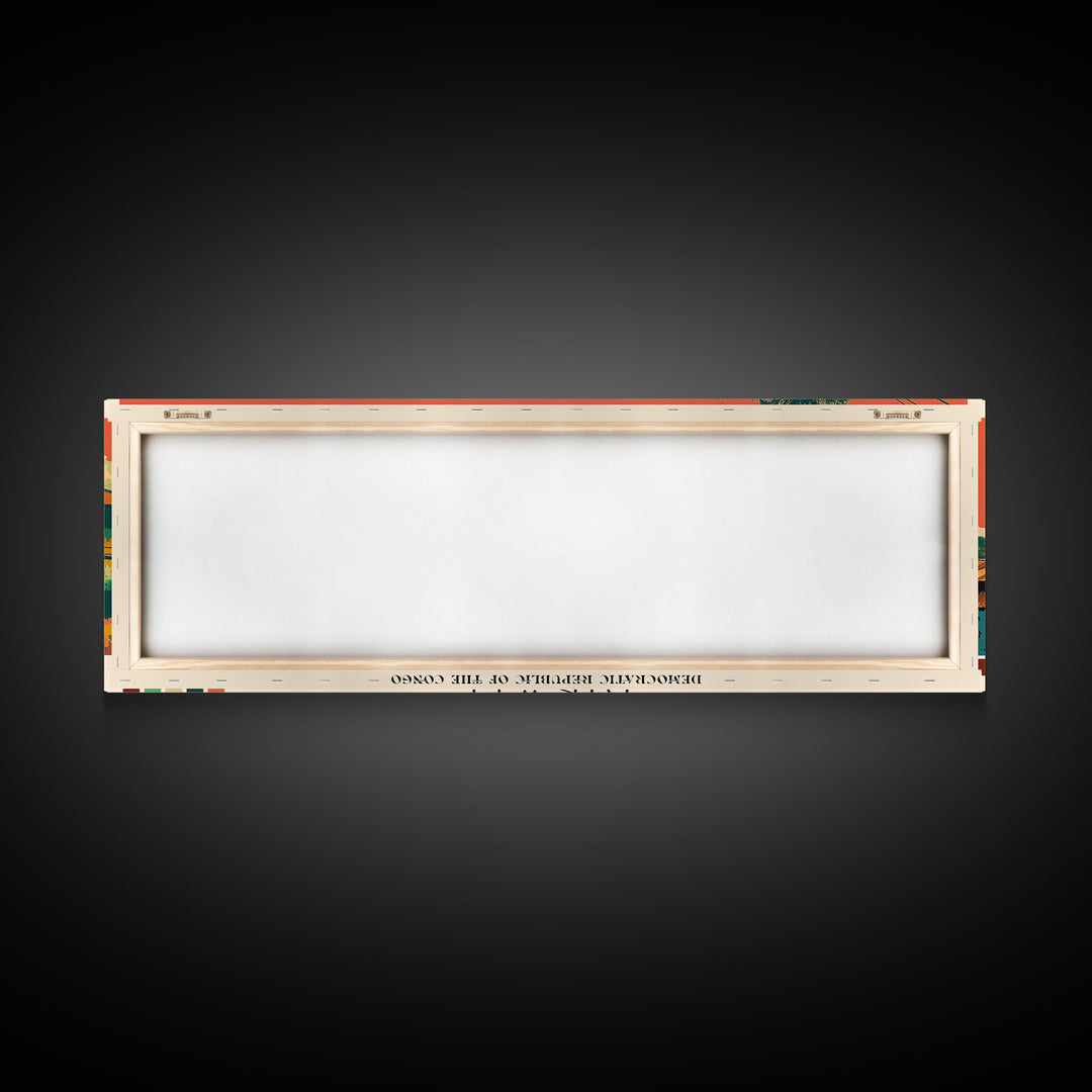 Kikwit, Congo Panoramic Canvas Print, Kikwit, Congo Painting, Congo Art, Kikwit Travel Poster, Travel Art, Guest Room Painting