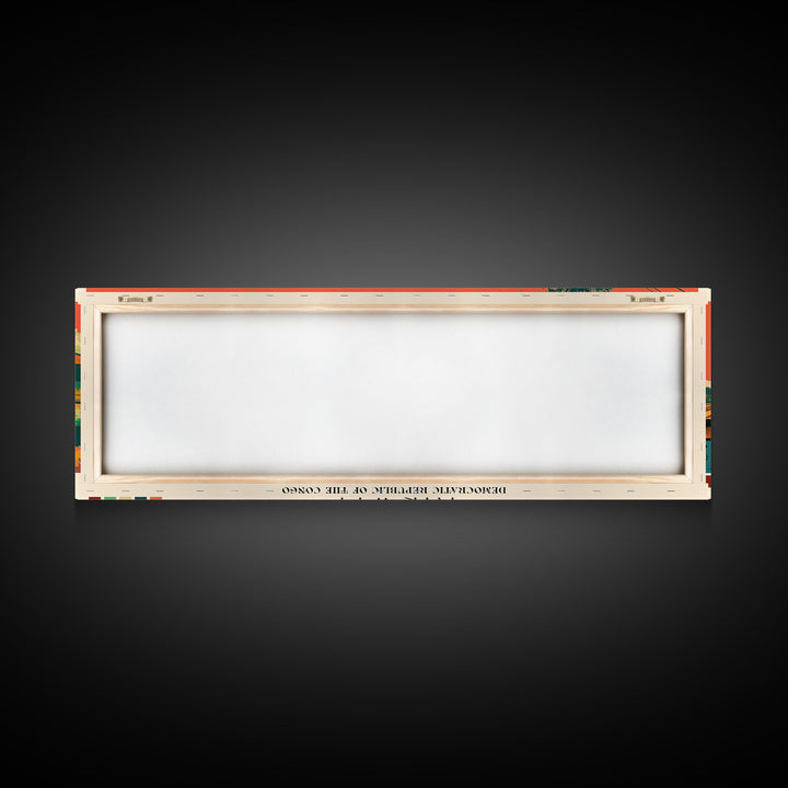 Kikwit, Congo Panoramic Canvas Print, Kikwit, Congo Painting, Congo Art, Kikwit Travel Poster, Travel Art, Guest Room Painting