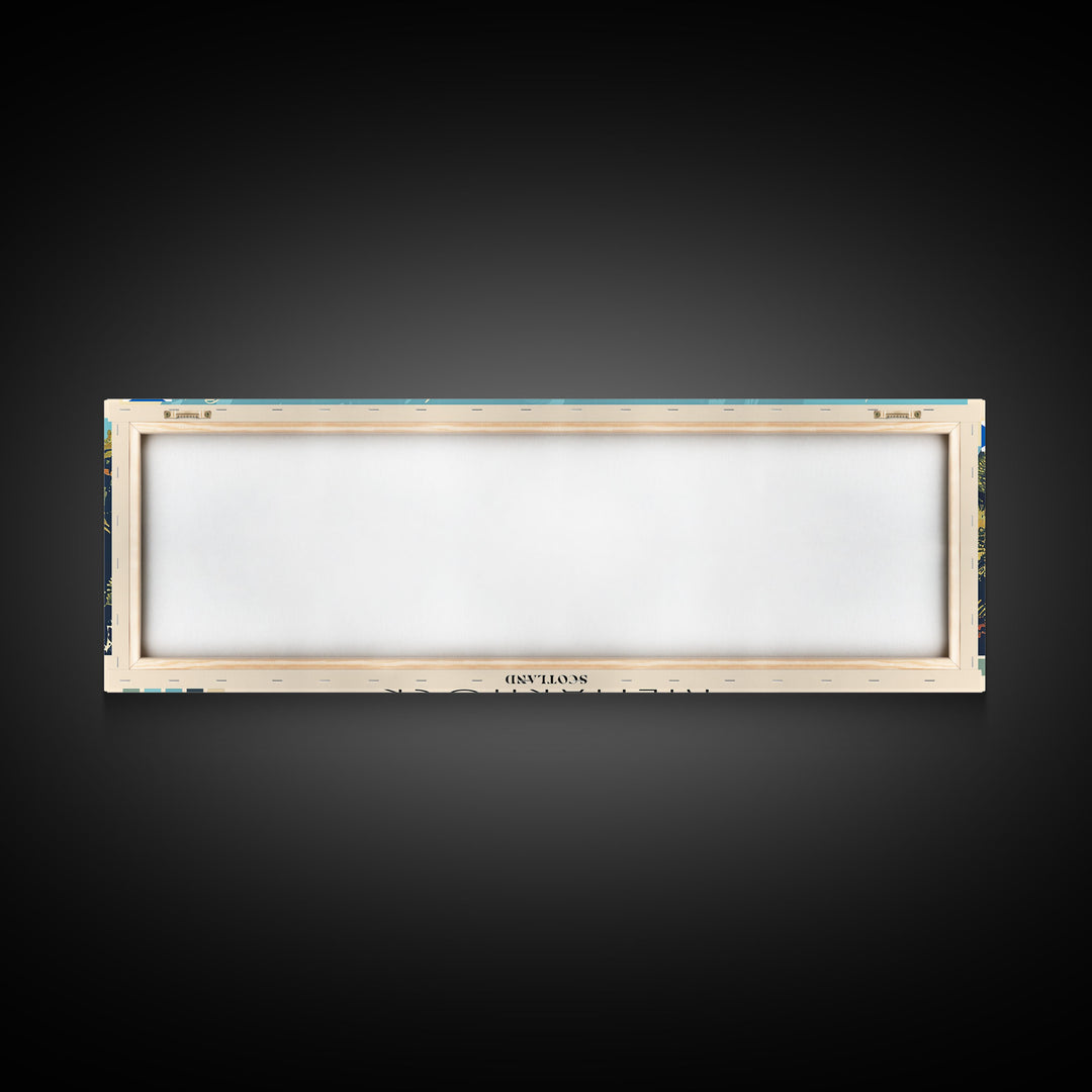 Kilmarnock, Scotland Panoramic Canvas Print, Kilmarnock, Scotland Painting, Scotland Art, Kilmarnock Travel Poster, Travel Art, Living Room Painting
