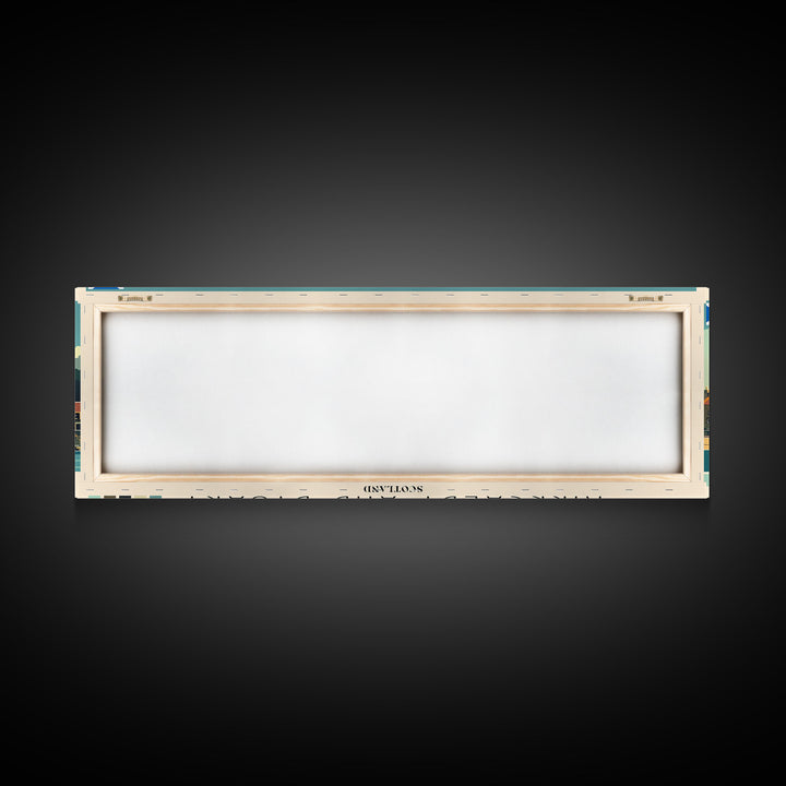 Kirkcaldy and Dysart, Scotland Panoramic Canvas Print, Kirkcaldy and Dysart, Scotland Painting, Scotland Art, Kirkcaldy and Dysart Travel Poster, Travel Art, Guest Room Painting