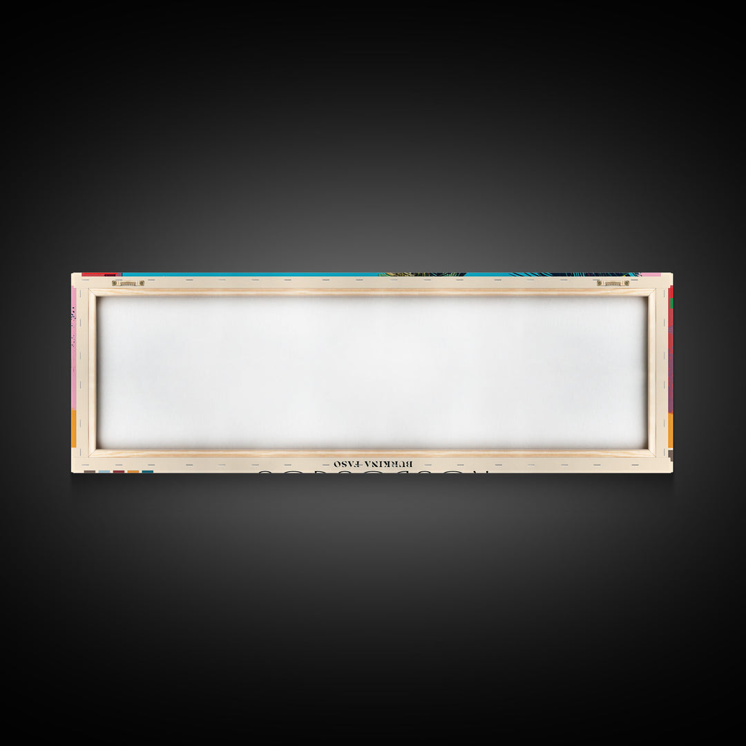 Koudougou, Burkina Faso Panoramic Canvas Print, Koudougou, Burkina Faso Painting, Burkina Faso Art, Koudougou Travel Poster, Travel Art, Living Room Painting