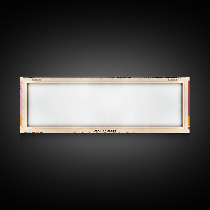 Koudougou, Burkina Faso Panoramic Canvas Print, Koudougou, Burkina Faso Painting, Burkina Faso Art, Koudougou Travel Poster, Travel Art, Living Room Painting