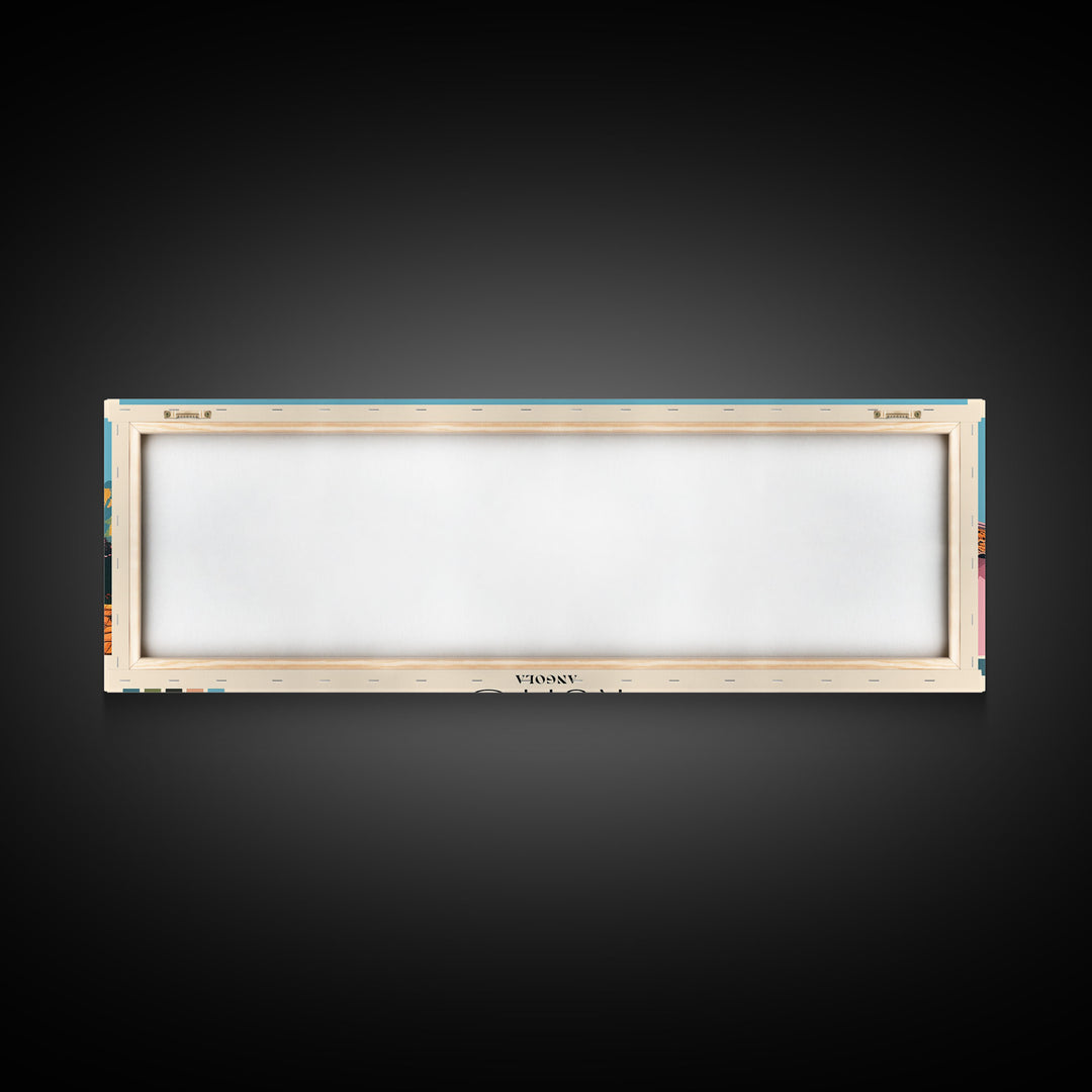 Kuito, Angola Panoramic Canvas Print, Kuito, Angola Painting, Angola Art, Kuito Travel Poster, Travel Art, Vacation Gift